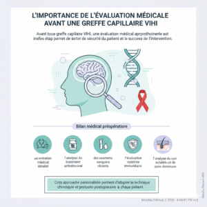 L’importance de l’évaluation médicale avant une greffe capillaire VIH.