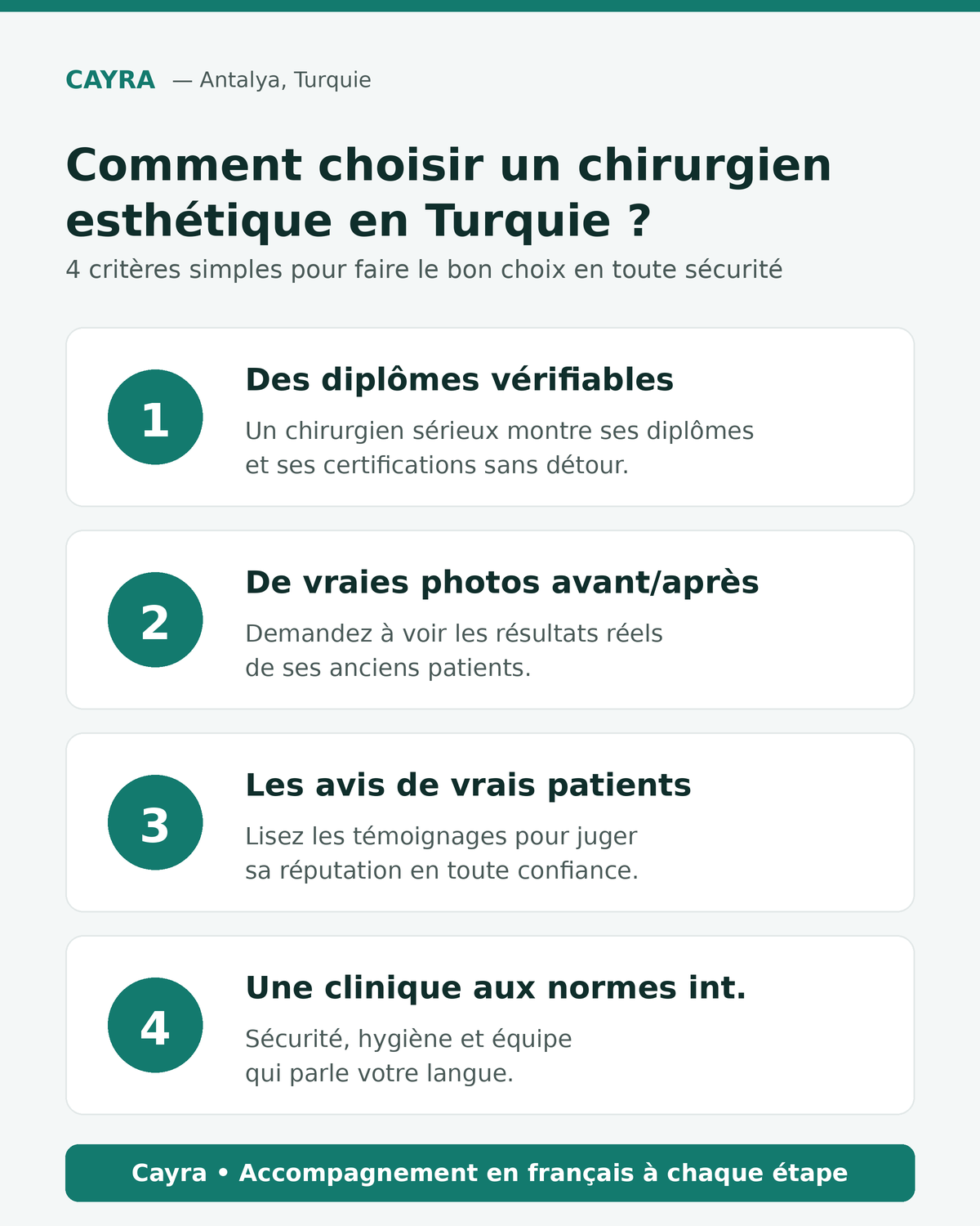 chirurgien esthétique en Turquie : les 4 critères pour bien choisir