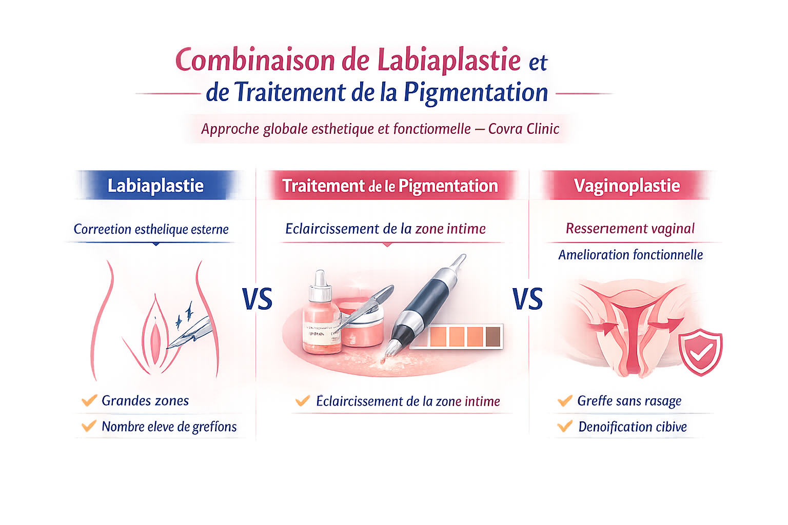 Combinaison de Labiaplastie et de Traitement de la Pigmentation
