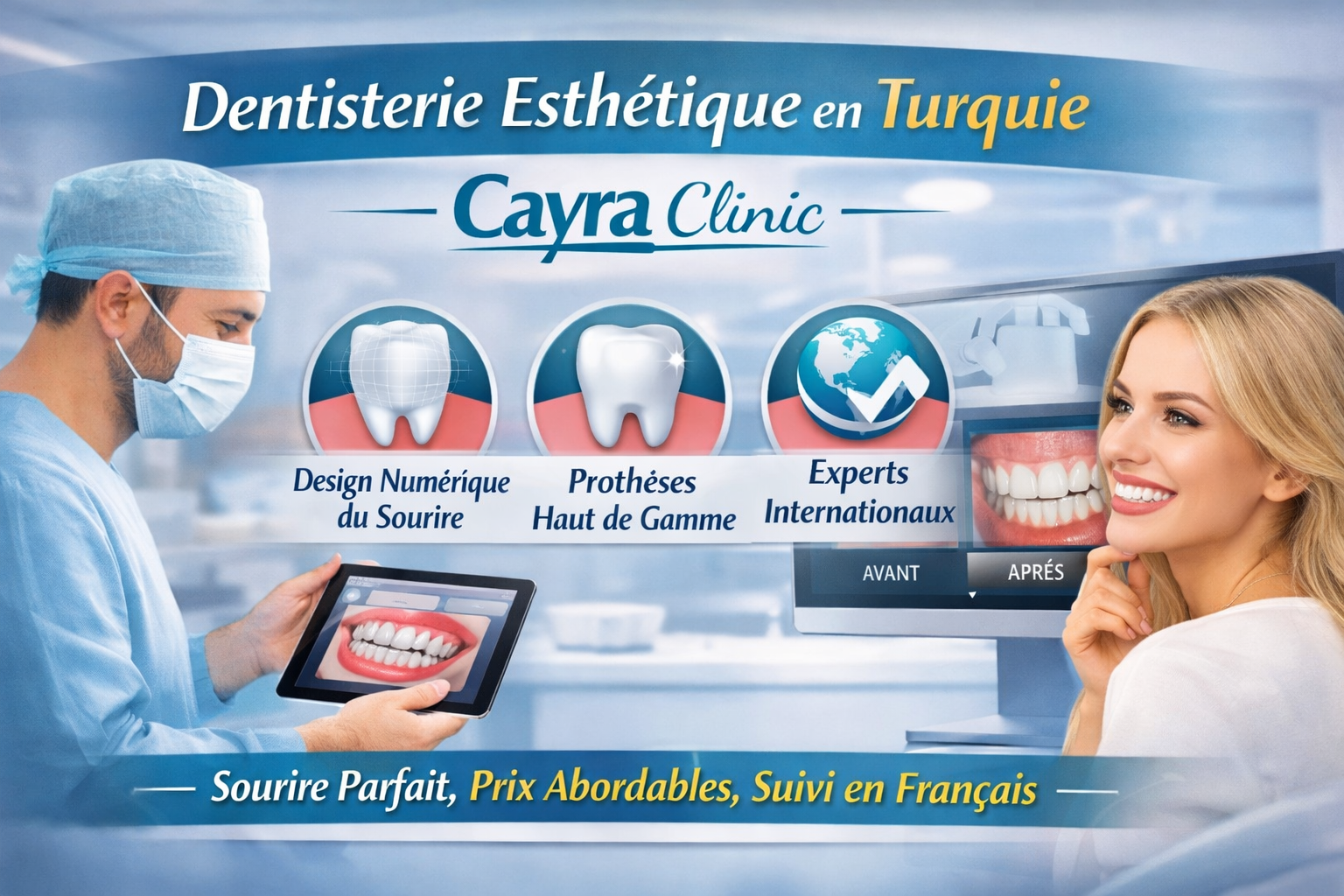 Dentisterie Esthétique en Turquie – Cayra Clinic
