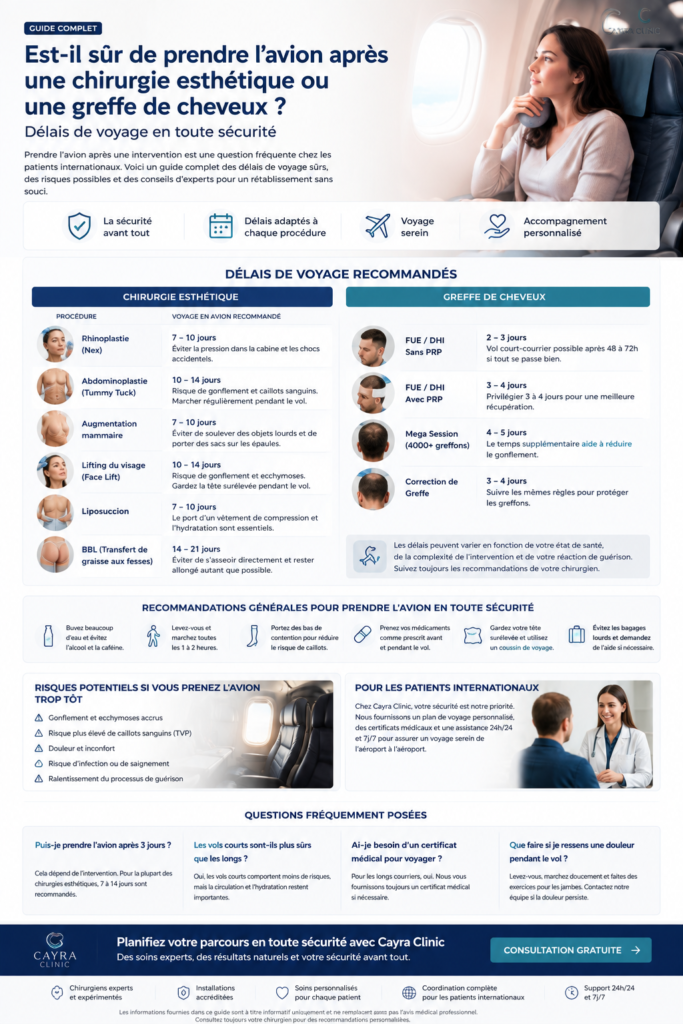 avion après chirurgie esthétique
