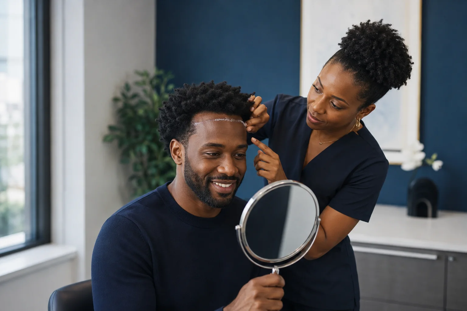 Planification d’une ligne frontale adaptée aux cheveux afro-texturés