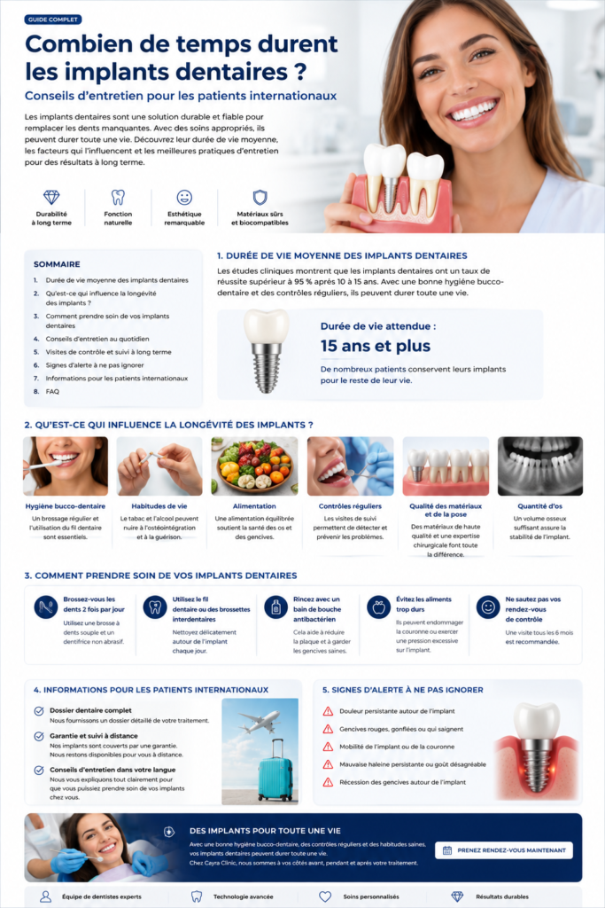 durée de vie implant dentaire