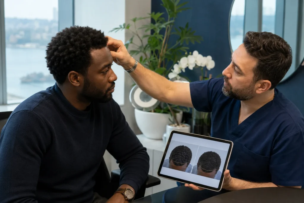 greffe de cheveux afro-texturés