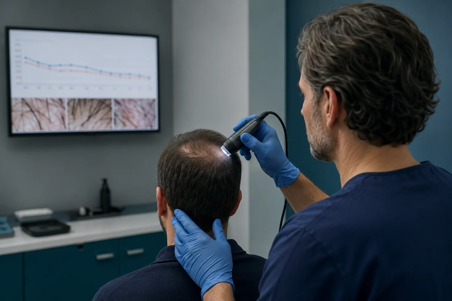 Évaluation d’un traitement médical pour stabiliser les cheveux avant une greffe